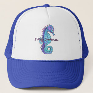 Camionero Gorra de caballitos de mar azules