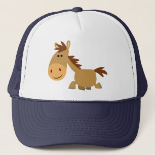 Camionero Gorra de caballo de dibujos animados linda y dulce