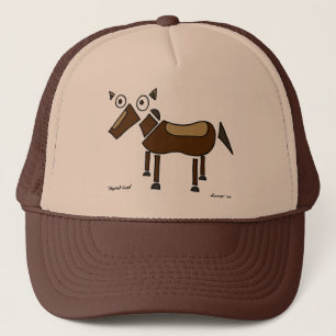 Camionero Gorra de caballos abstracto