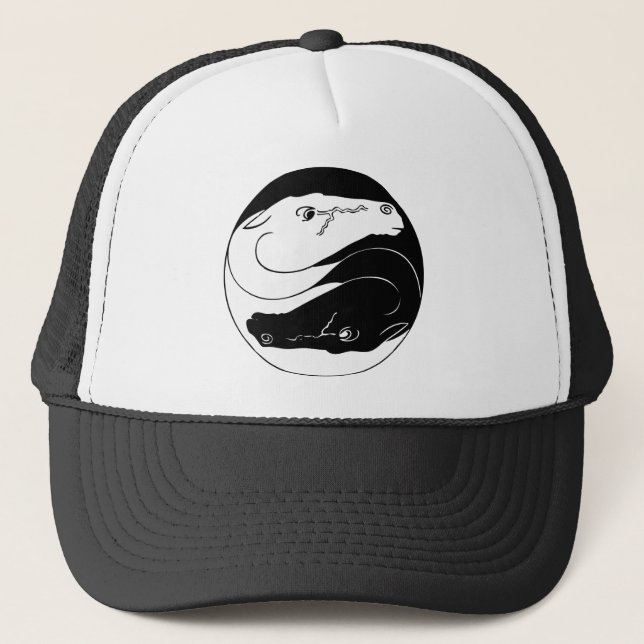 Camionero Gorra de caballos Yin Yang (Anverso)