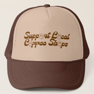Camionero Gorra de café lindo, apoya a las cafeterías locale