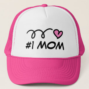 Camionero Gorra de camionera número uno #1 mamá con corazón
