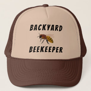 Camionero Gorra de camioneros marrones del apicultor trasero