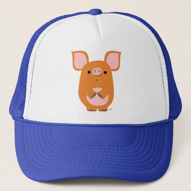 Camionero Gorra de cerdo de Personalizado tímido (Anverso)