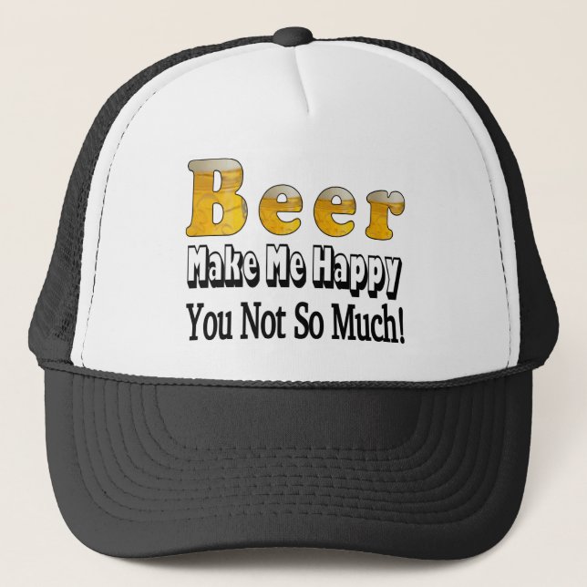 Camionero Gorra de cerveza feliz (Anverso)