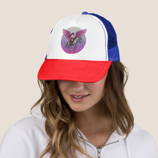 Camionero Gorra de ciclismo alado rosado 💖 🤠