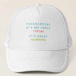 Camionero Gorra de cita de pensamiento de programación para 