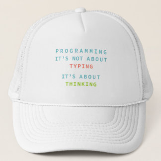 Camionero Gorra de cita de pensamiento de programación para 