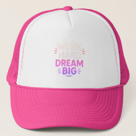 Camionero Gorra de citas motivacionales de gran sueño de tra