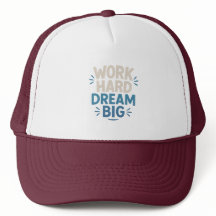 Gorra de citas motivacionales de gran sueño de tra
