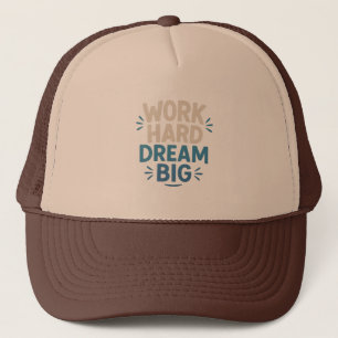 Camionero Gorra de citas motivacionales de gran sueño de tra