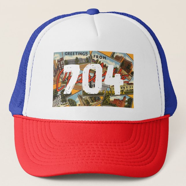 Camionero Gorra de CLT Charlotte Carolina del Norte 704 (Anverso)
