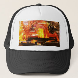 Camionero gorra de coche clásico de arte caliente