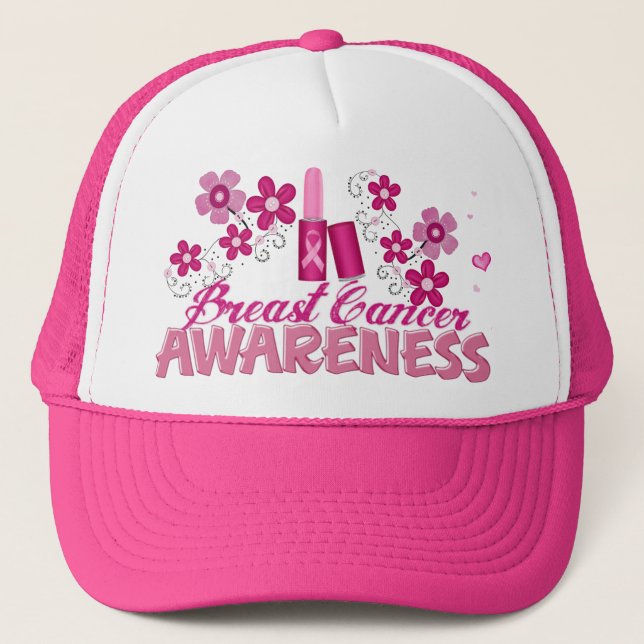 Camionero Gorra de Concienciación sobre el Cáncer de Mama (Anverso)