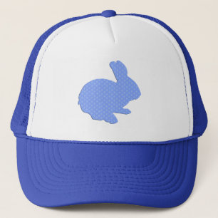 Camionero Gorra de conejito de pascua de plata con base de p