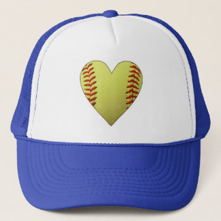 Camionero Gorra de corazón de Softbol