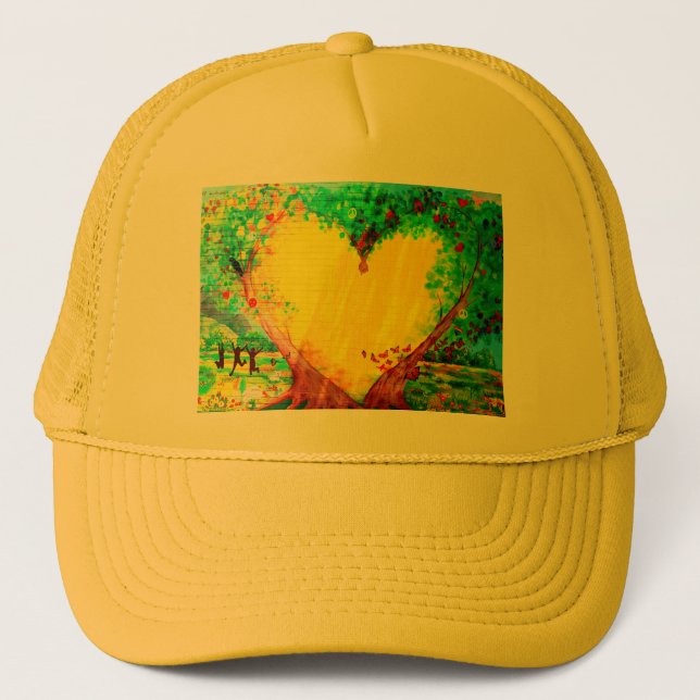 Camionero gorra de corazón dorado (Anverso)