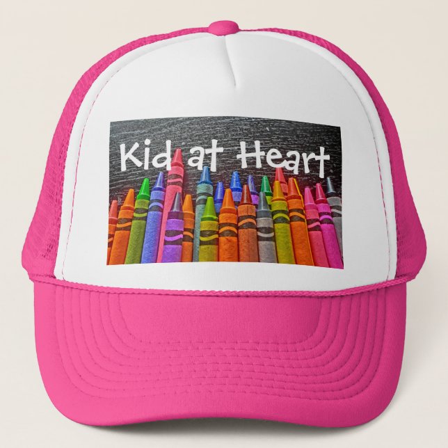 Camionero Gorra de crayon del corazón infantil (Anverso)