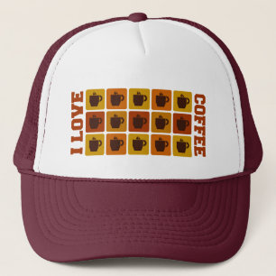 Camionero Gorra de cuadrados de café