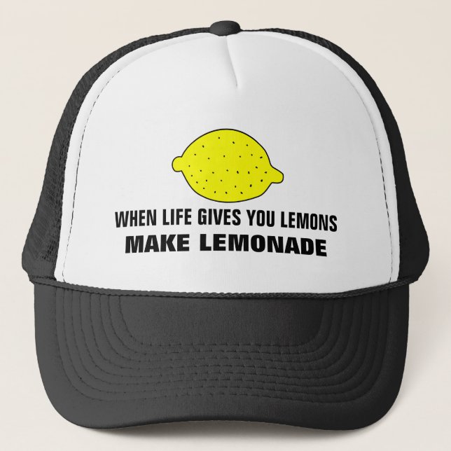 Camionero Gorra de cuando la vida te da limones haz limonada (Anverso)