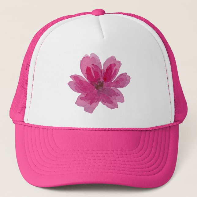Camionero Gorra de cubo de flores estéticas (Anverso)