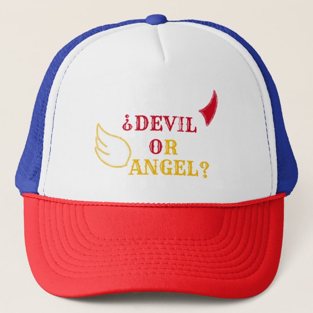 Camionero Gorra de Demello del diablo del ángel el 1/2 del (Anverso)