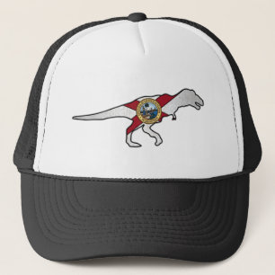 Camionero Gorra de dinosaurios de la bandera de Florida