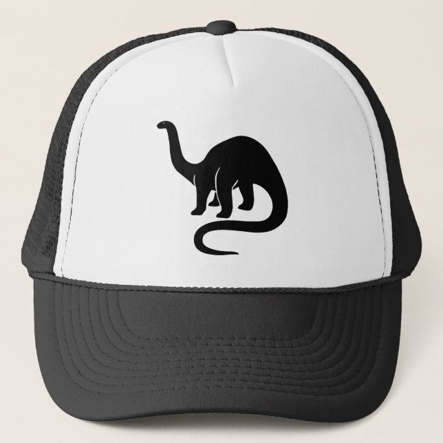 Camionero Gorra de dinosaurios - Negro (Anverso)