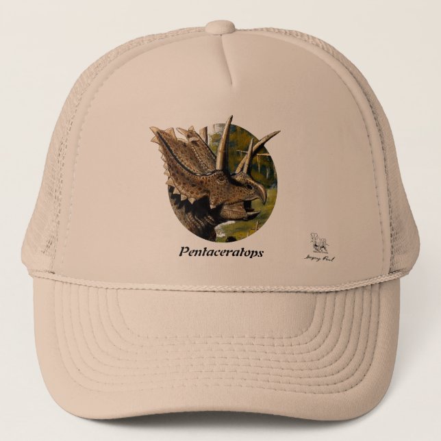 Camionero Gorra de dinosaurios Pentaceratops Retrato Gregory (Anverso)