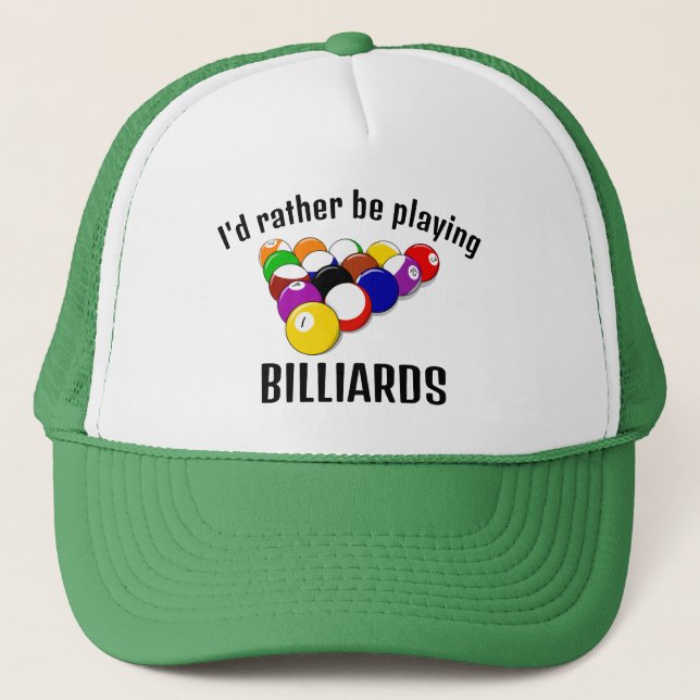 Camionero Gorra de diseño de billar billares (Anverso)