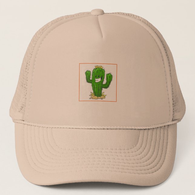 Camionero gorra de diseño de cactus (Anverso)