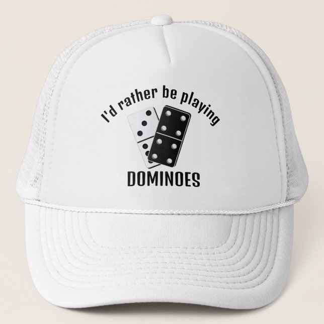 Camionero Gorra de diseño de Dominoes (Anverso)