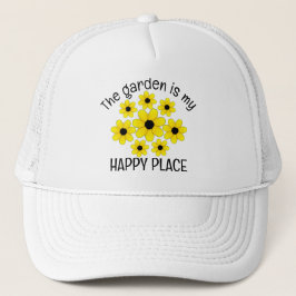 Camionero Gorra de diseño de flores de jardín
