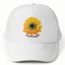 Gorra de diseño de girasol