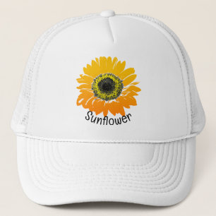 Camionero Gorra de diseño de girasol