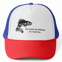 Gorra de diseño de pesca con trucha