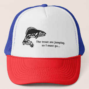 Camionero Gorra de diseño de pesca con trucha