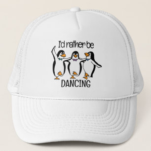 Camionero Gorra de diseño de pingüinos bailarines