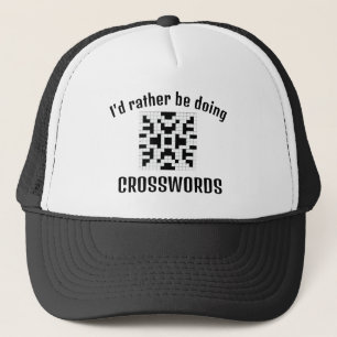 Camionero Gorra de diseño de rompecabezas cruzadas