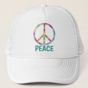 Camionero Gorra de diseño de símbolo de paz colorido