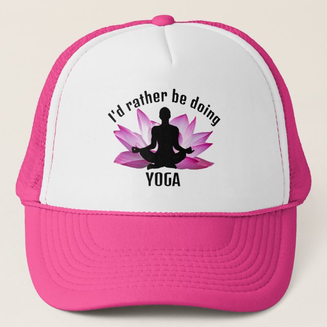 Camionero Gorra de diseño de yoga (Anverso)