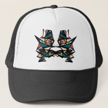 gorra de diseño geométrico "retro" multicolor