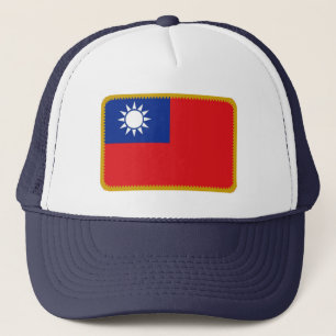 Camionero gorra de efecto bordado de bandera de Taiwán