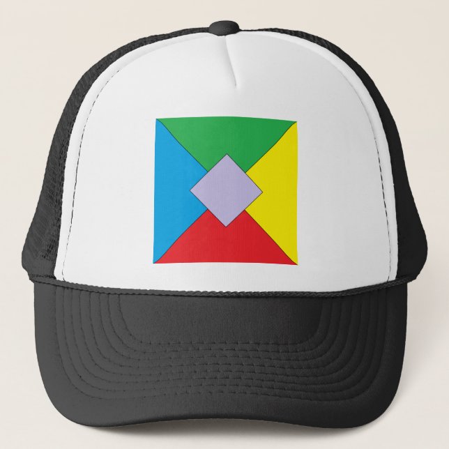 Camionero Gorra de elementos geométricos (Anverso)