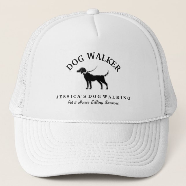 Camionero Gorra de encargo del caminante del perro - perro (Anverso)