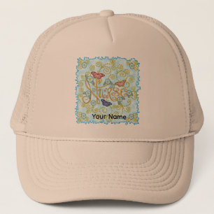 Camionero Gorra de enfermera mariposa