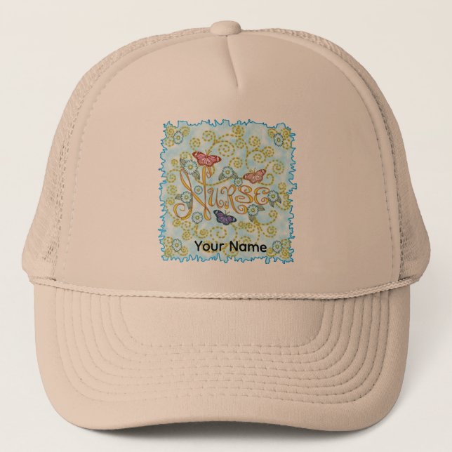 Camionero Gorra de enfermera mariposa (Anverso)