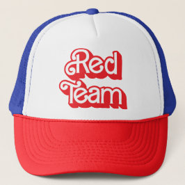 Camionero Gorra de equipo rojo de guerra de color
