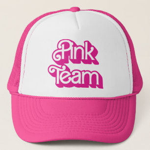 Camionero Gorra de equipo rosa de guerra de color