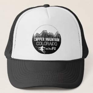 Camionero Gorra de esquí blanco negro de Copper Mountain Col